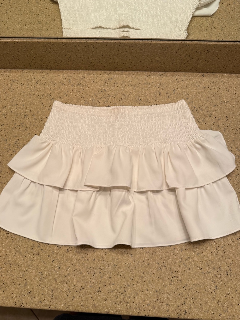 Amanda Uprichard White Tiered Ruffle Mini Skirt Sz Small